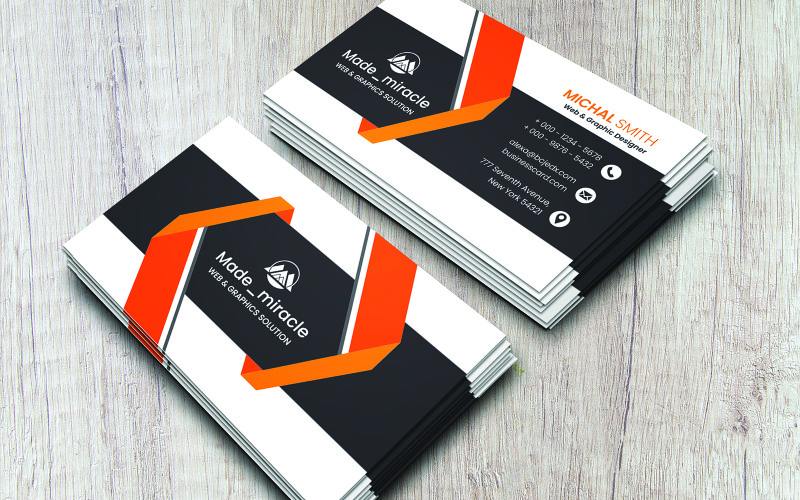 Download Фирменный стиль "Business Card - Corporate Identity Template" / Business Card - Corporate Identity Template - Фирменный стиль на тему графика black,blue,brand,business card,card,clean,cmyk,color,company,corporate,creative,design,designer,eps,green,horizontal,modern,personal,print,print ready