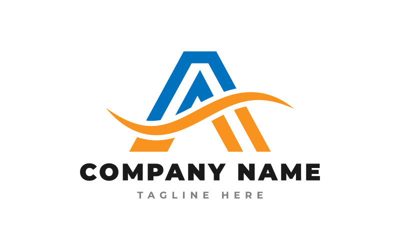 Download Шаблон логотипа "Creative Line Letter A Design Logo Template" / Creative Line Letter A Design Logo Template - Шаблон логотипа на тему графика abc,abstract,alphabet,blue,brand,business,company,concept,corporate,creative,design,element,font,geometric,gradient,graphic,identity,orange,logo,art