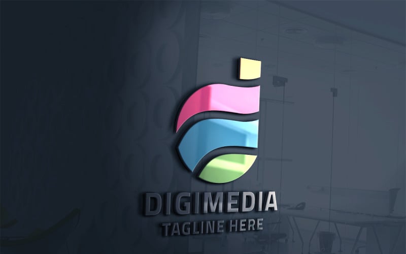 Digitale Media Letter D Logo sjabloon