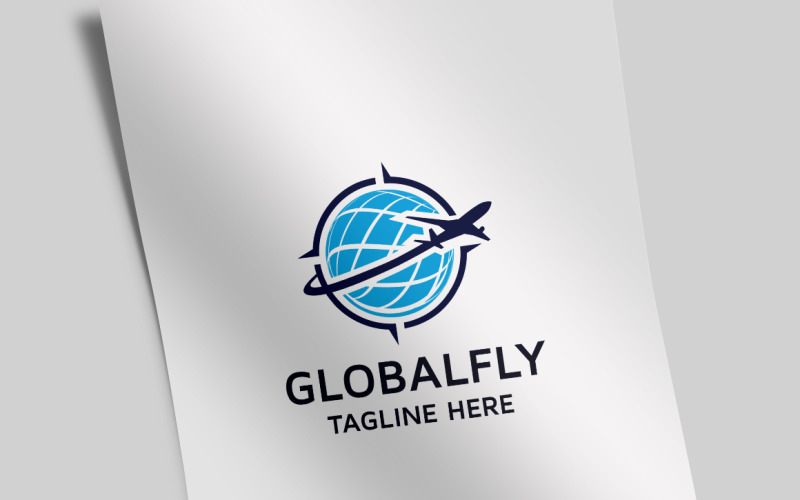 Global Fly Logo sjabloon