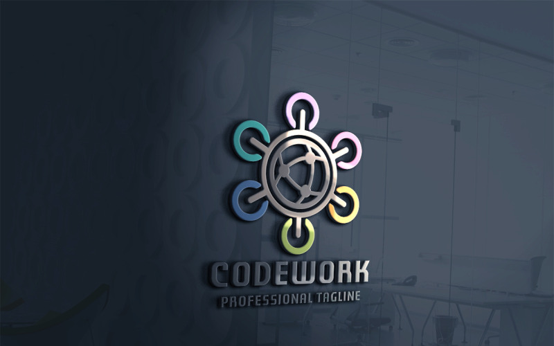 Code werk Logo sjabloon