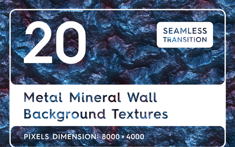 20 Metall-Mineral-Wand-Texturen Hintergrund