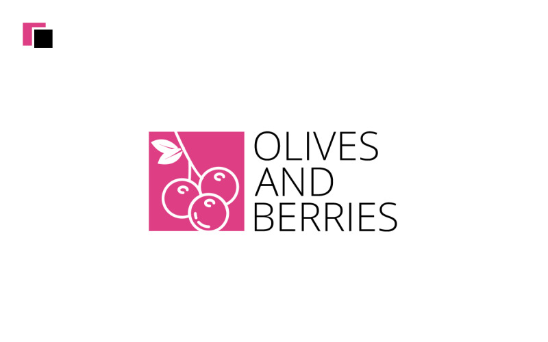 Download Шаблон логотипа "Olives &amp; Berries Design Logo Template" / Olives &amp; Berries Design Logo Template - Шаблон логотипа на тему графика beverage,cooking,cosmetics,design,restaurant,healthy,drink,droplet,food,fresh,juice,logo,natural,oil olive