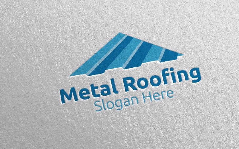 Download Шаблон логотипа "Real Estate Metal Roofing 1 Logo Template" / Real Estate Metal Roofing 1 Logo Template - Шаблон логотипа на тему графика metal,roofing,logo,real estate,aluminium,zinc,galvalume,property,renovation,repair,construction,contractor,fix,handyman,architecture,screw,steel,coated,tile