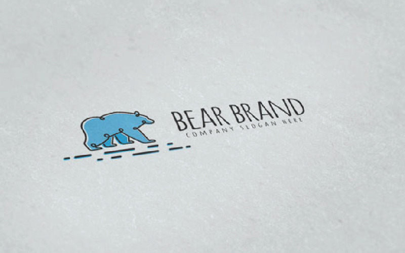 Bear Line Art Logo 115304 TemplateMonster