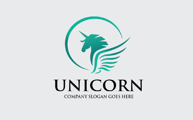 Download Шаблон логотипа "Unicorn Knight Logo" / Unicorn Knight Logo - Шаблон логотипа на тему графика horse,power,animal,unicorn,champion,chess,chess logo,creative,crest,horse logo,bird,wings,falcon,spartan,build,shield,sport,cowboy