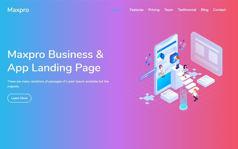 Maxpro - Business & App Landing Page Template