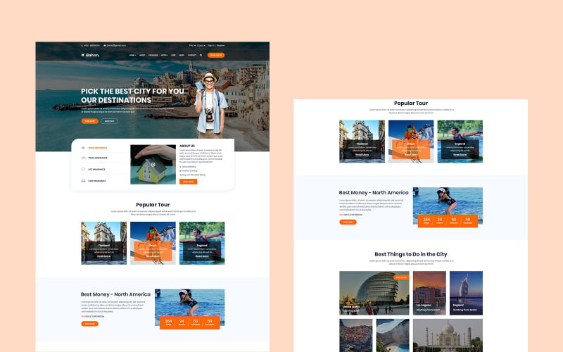 Bahon - Site Web HTML5 de l'agence de voyage