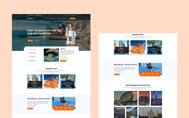 Bahon - Travel Agency HTML5 Website