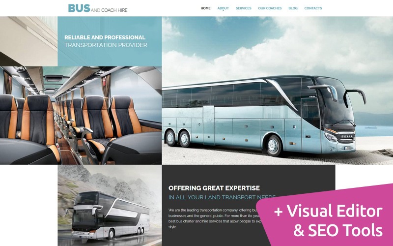 Bus Company Moto CMS 3 Template