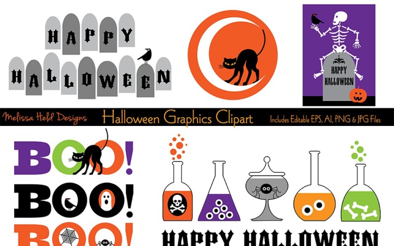 Halloween grafika clipart minta