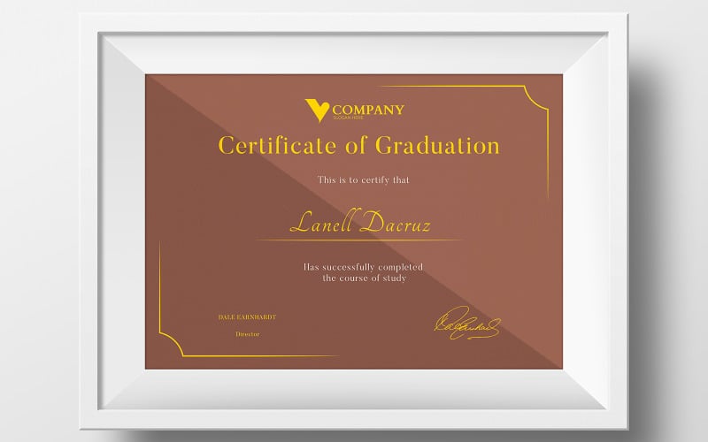Modello di certificato di laurea gratuito