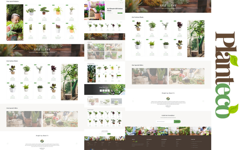 Planteco - Modèle de site Web HTML5 Bootstrap 4 Plant eCommerce