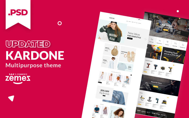 Reszponzív KarDone - Multipurpose Designs PSD sablon 115558