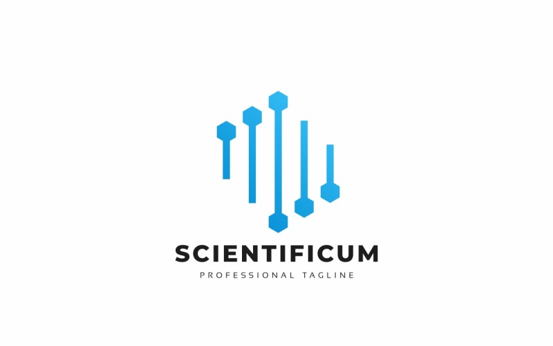 Scientific Hexagon Logo Template