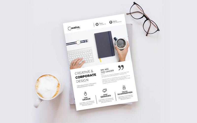 Download Фирменный стиль "Clean Business Flyer - Corporate Identity Template" / Clean Business Flyer - Corporate Identity Template - Фирменный стиль на тему графика template,flyer,business,modern,poster,corporate,design,a4,creative,simple,company,print,style,concept,element,sales,icon,idea,elegant,stylish