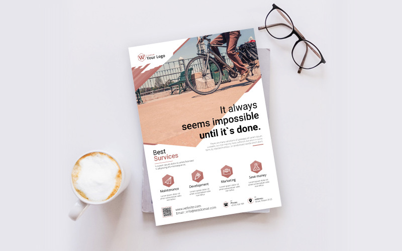 Download Фирменный стиль "Minimal Business Flyer - Corporate Identity Template" / Minimal Business Flyer - Corporate Identity Template - Фирменный стиль на тему графика template,flyer,business,modern,poster,corporate,design,a4,creative,simple,company,print,style,concept,element,sales,icon,idea,elegant,stylish