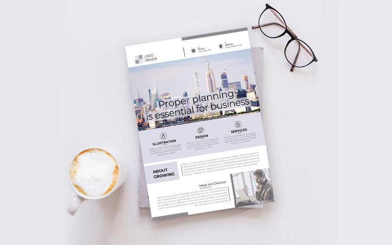 Download Фирменный стиль "Minimal Business Flyer - Corporate Identity Template" / Minimal Business Flyer - Corporate Identity Template - Фирменный стиль на тему графика template,flyer,business,modern,poster,corporate,design,a4,creative,simple,company,print,style,concept,element,sales,icon,idea,elegant,stylish