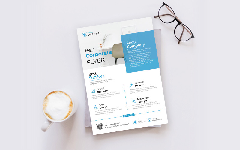 Download Фирменный стиль "Minimal Business Flyer - Corporate Identity Template" / Minimal Business Flyer - Corporate Identity Template - Фирменный стиль на тему графика template,flyer,business,modern,poster,corporate,design,a4,creative,simple,company,print,style,concept,element,sales,icon,idea,elegant,stylish