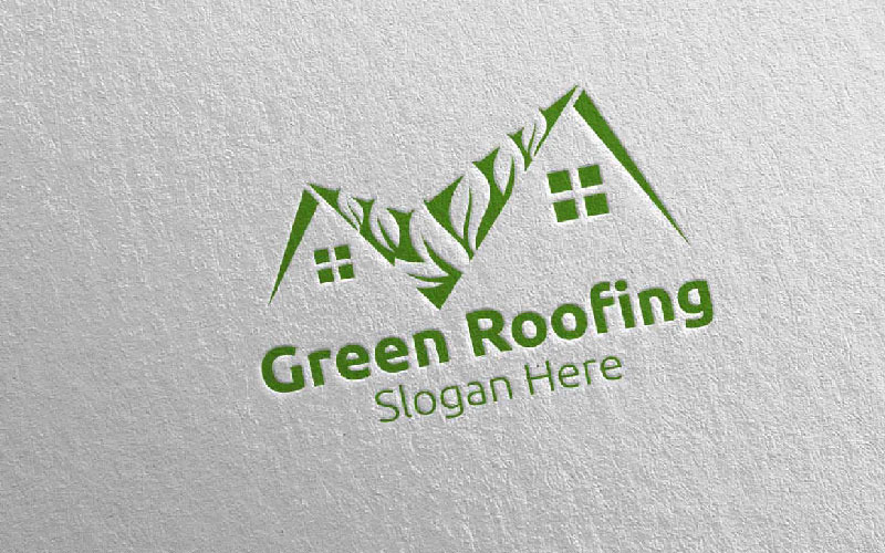 Download Шаблон логотипа "Real estate Green Roofing 32 Logo Template" / Real estate Green Roofing 32 Logo Template - Шаблон логотипа на тему графика metal,roofing,logo,real estate,eco,green,galvalume,property,renovation,repair,contractor,fix,handyman,architecture,garden,steel,coated,tile,construction