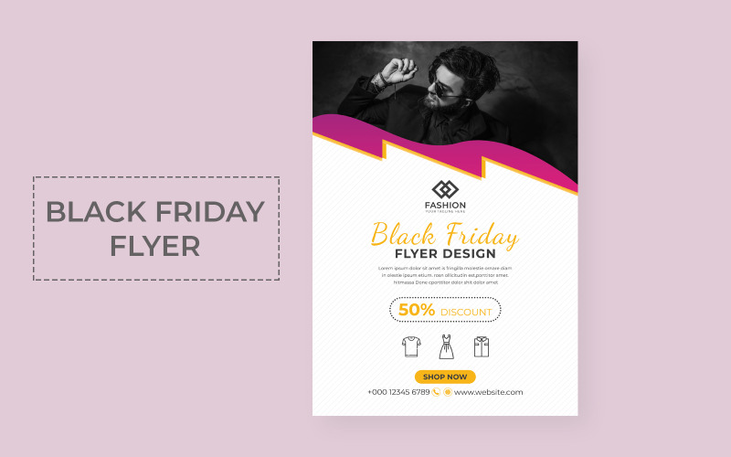 Black Friday Flyer - Modèle d'identité d'entreprise