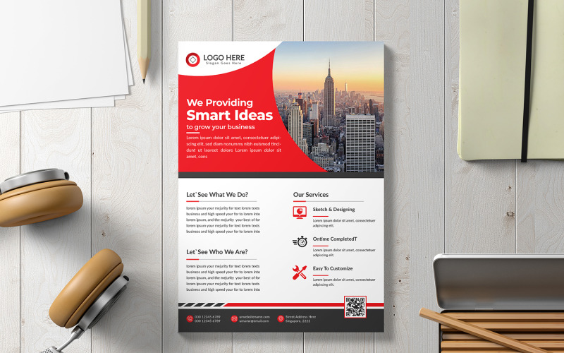 Download Фирменный стиль "Business Flyer - Corporate Identity Template" / Business Flyer - Corporate Identity Template - Фирменный стиль на тему графика insert,sheet,ad,promotion,newsletter,catalog,concept,document,book,print,template,magazine,business,brochure,flyer,leaflet,layout,abstract,modern,presentation