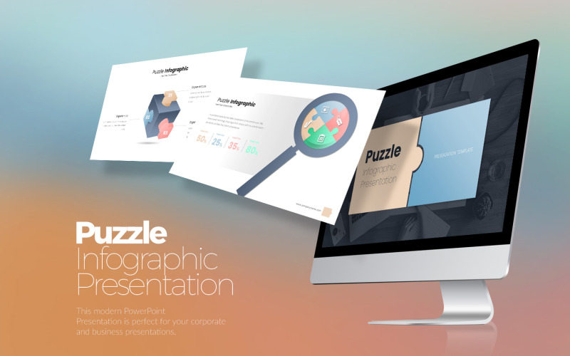 Modello di puzzle Infografica PowerPoint