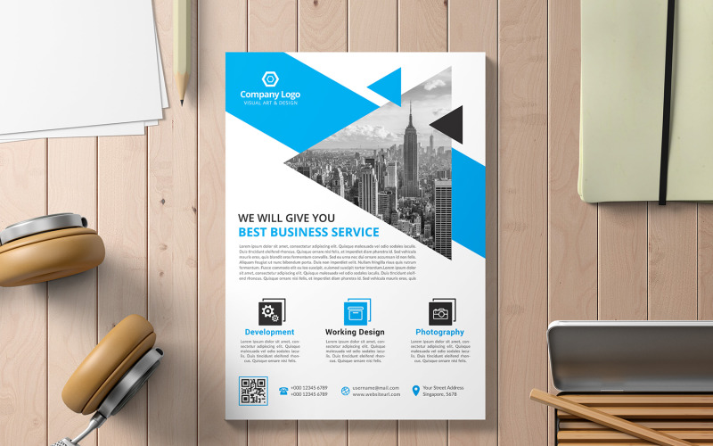 Download Фирменный стиль "Professional Business Flyer - Corporate Identity Template" / Professional Business Flyer - Corporate Identity Template - Фирменный стиль на тему графика insert,sheet,ad,promotion,newsletter,catalog,concept,document,book,print,template,magazine,business,brochure,flyer,leaflet,layout,abstract,modern,presentation