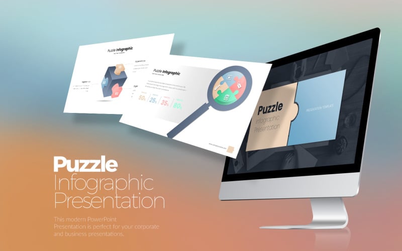 Puzzel Infographic Google Presentaties