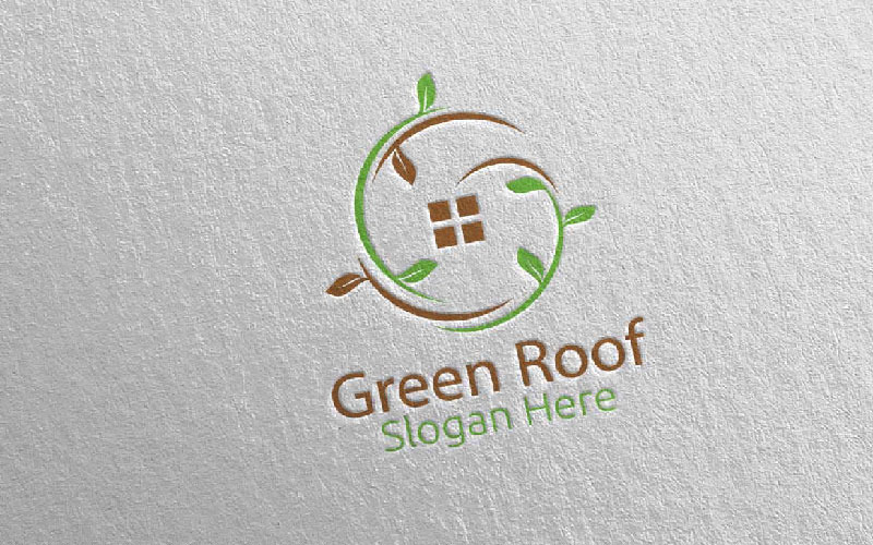 Download Шаблон логотипа "Real estate Green Roofing 49 Logo Template" / Real estate Green Roofing 49 Logo Template - Шаблон логотипа на тему графика metal,roofing,logo,real estate,eco,green,galvalume,property,renovation,repair,contractor,fix,handyman,architecture,garden,steel,coated,tile,construction