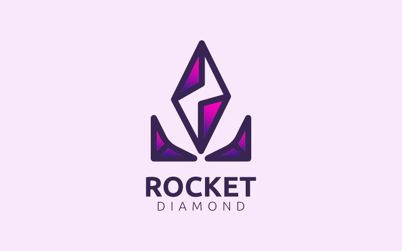 Modèle de logo Rocket Diamond
