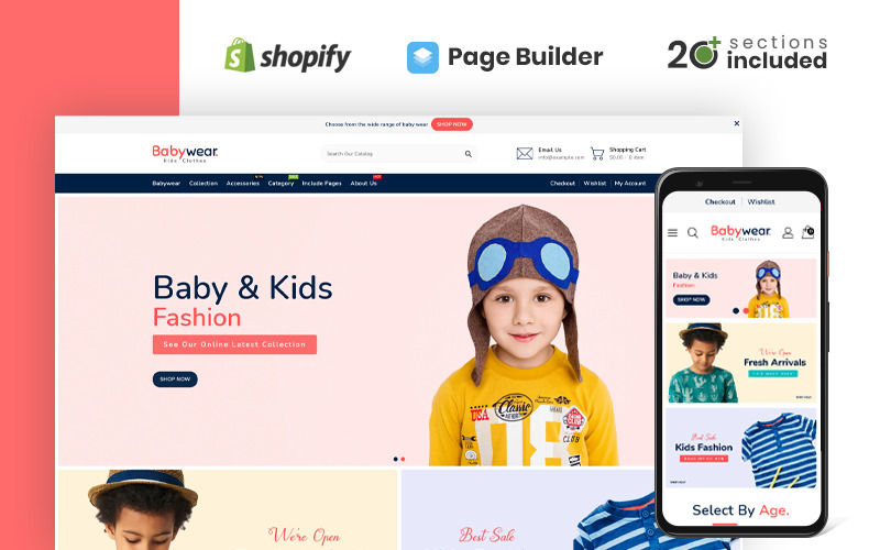 детская одежда магазин одежды shopify тема