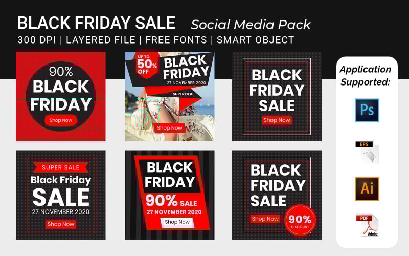 Download Шаблон для соцсетей "Black Friday Square Banner Template volume - 7 for Social Media" / Black Friday Square Banner Template volume - 7 for Social Media - Шаблон для соцсетей на тему графика autumn,autumn sale,banners,beauty,black friday,black friday sale,business,clearence sale,clothes,cloths,discount,fallback sale,fashion,fashion sale,marketing,mega fashion sale,multi purpose,m