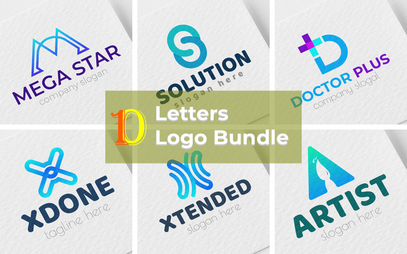 Download Шаблон логотипа "Bundle of 10 Professional Letters Logo Template" / Bundle of 10 Professional Letters Logo Template - Шаблон логотипа на тему графика logo,letter logo,a logo,b logo,c logo,doctor logo,advanced logo,conpany logo,branding,brand,graphic,design,x logo,m logo,s logo
