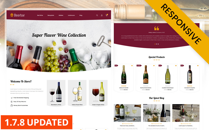 Beerbar - Wine Store PrestaShop Responsive Theme