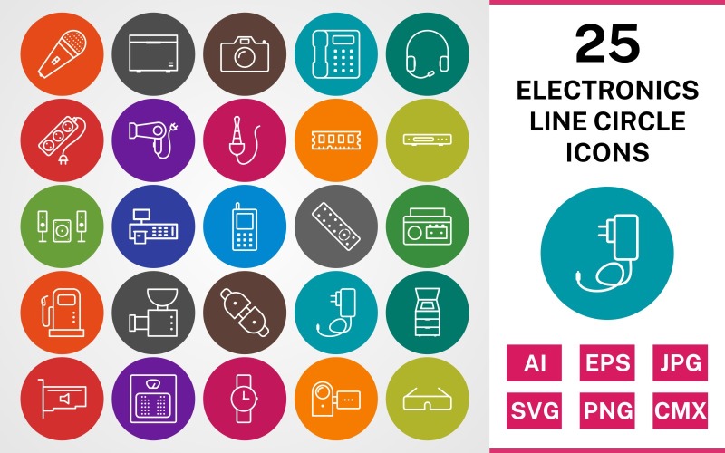 25 ELEKTRONİK CİHAZ HATTI DAİRE PAKETİ Icon Set