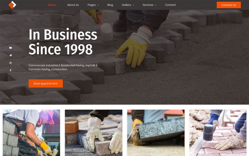 RockLane - Thème WordPress pour entrepreneur en pavage