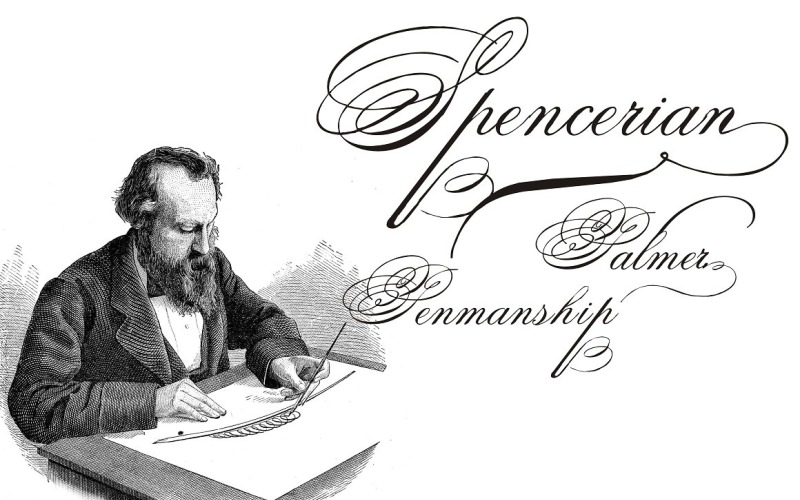Download Шрифт "Spencerian Palmer Penmanship Font" / Spencerian Palmer Penmanship Font - Шрифт на тему графика contemporary,copperplate,decorative,fanciful,fancy,handschrift,handwritten,script,spencerian,swashes