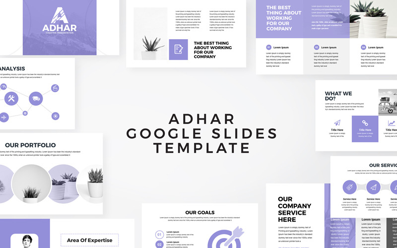 Adhar - Moderne minimale Geschäftspräsentation Google Slides