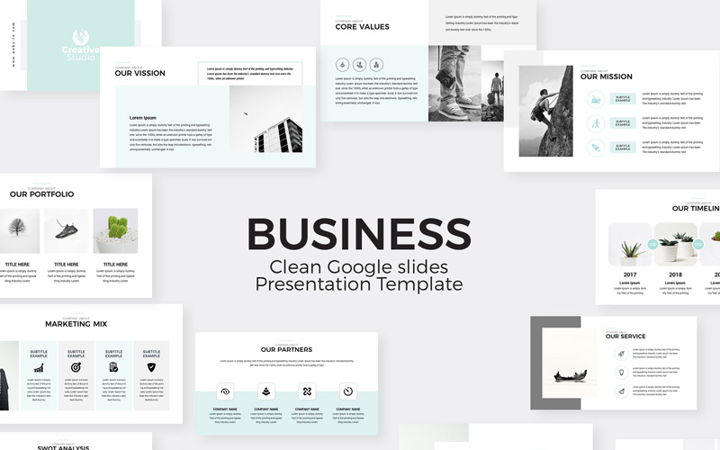 Bereinigen Sie die minimale Präsentation von Google Slides