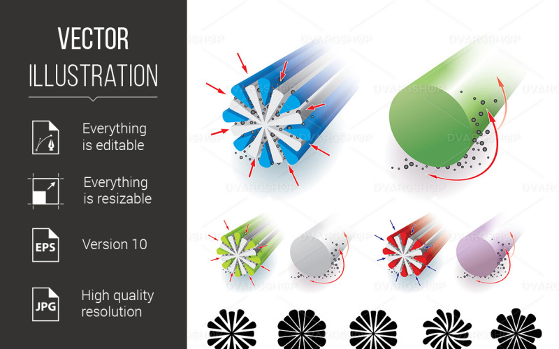 Microfibra - Imagen vectorial