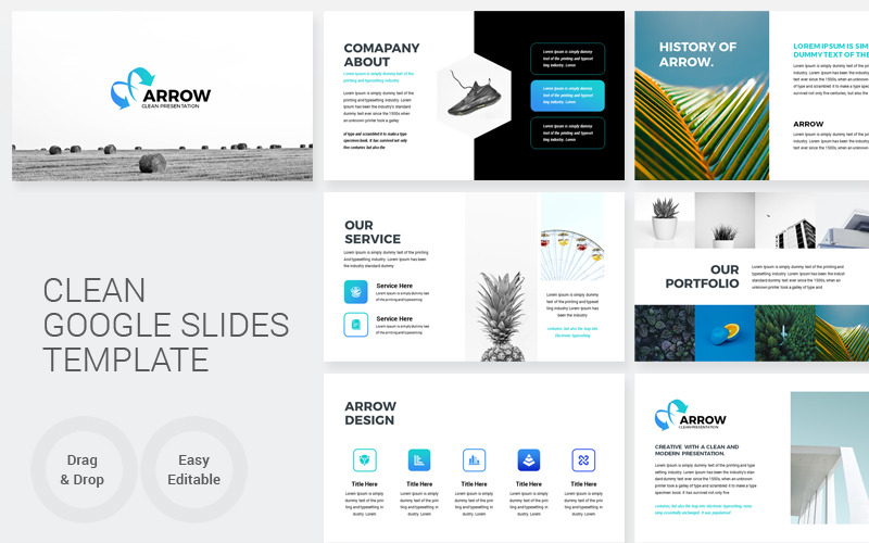 Strzałka - czysta prezentacja biznesowa Prezentacje Google