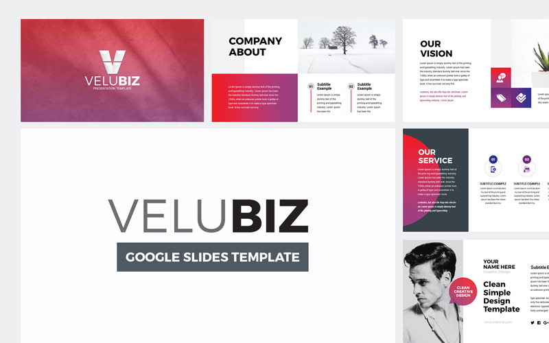 Velubiz - Kreativa företagspresentationer Google Presentationer
