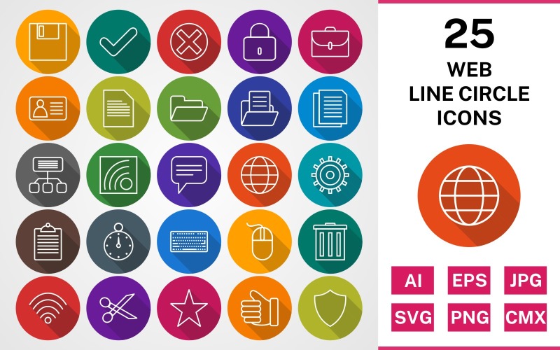 Download Набор иконок "25 WEB LINE CIRCLE SHADOWED PACK Icon Set" / 25 WEB LINE CIRCLE SHADOWED PACK Icon Set - Набор иконок на тему maps set,file,icon,icons,linear,line,vector,sign,symbol,pictogram,circle,web,folder,golbe,clipboard,cut,type,sitemap,documents,save