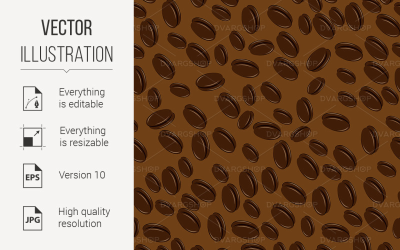 Download Vector "Coffee Beans Seamless Illustration on Brown Background - Vector Image" / Coffee Beans Seamless Illustration on Brown Background - Vector Image - Vector на тему графика seamless,coffee,background,beans,brown,illustration,breakfast,drink,studio,dessert,culture,pattern,wallpaper,nobody,black,freshness,beautiful,backdrop,mocha,cute