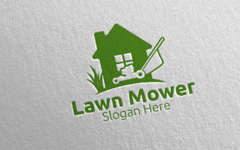 Home grasmaaier tuinman maaien 14 logo sjabloon
