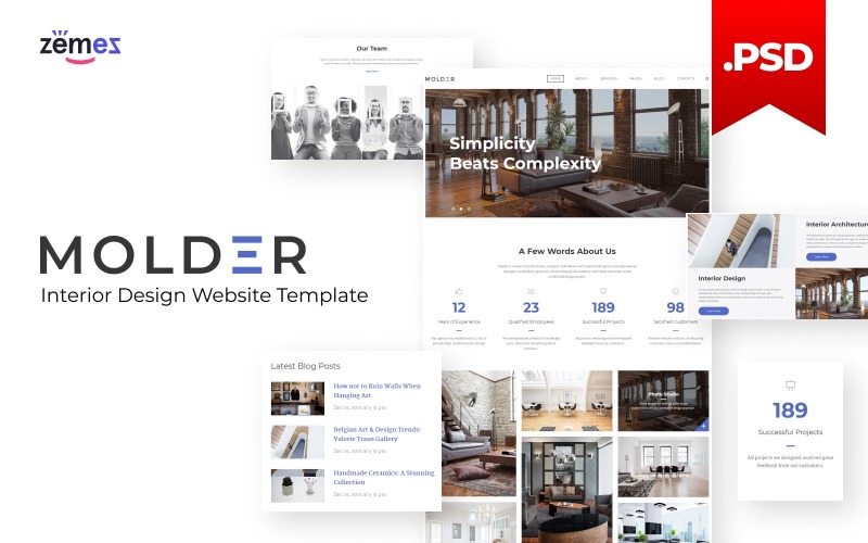 Molder - Interior Design PSD Template