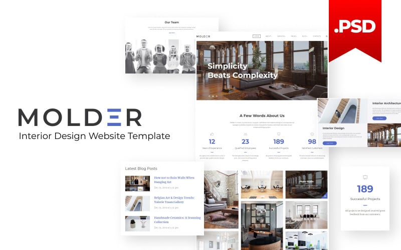 Molder - PSD šablona Design interiéru