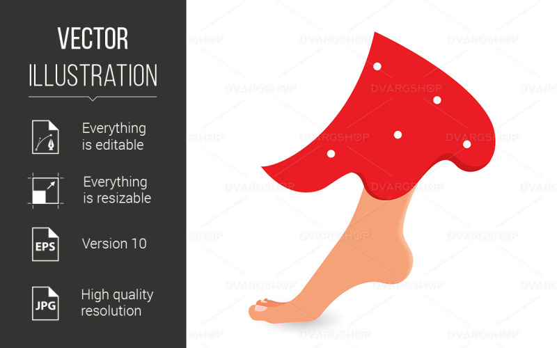 Walking Mushroom - Immagine Vettoriale