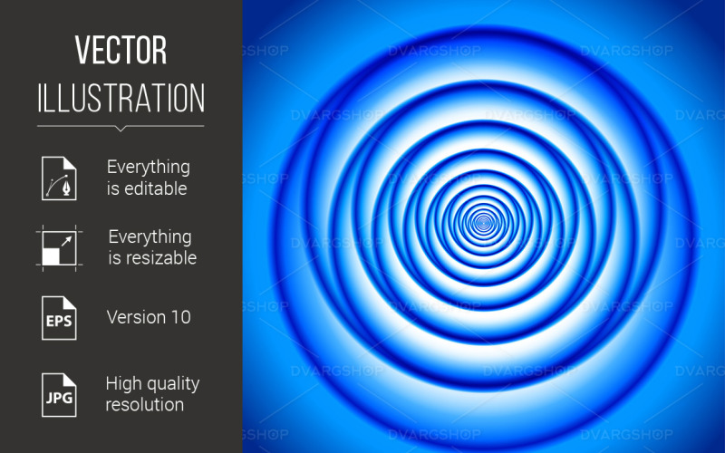 Abstracte Blauwe Vortex - Vector Afbeelding